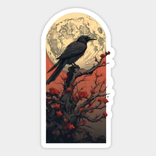 Moonlit Raven Sticker